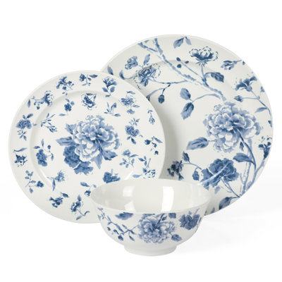 Martha Stewart Porcelain China Dinnerware Set - Service for 4