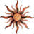 36 Inch Sun Metal Outdoor Wall Decor with Multi Color Weather Resistant Finish for Indoor and Outdoor Home Accent - Santa Fe