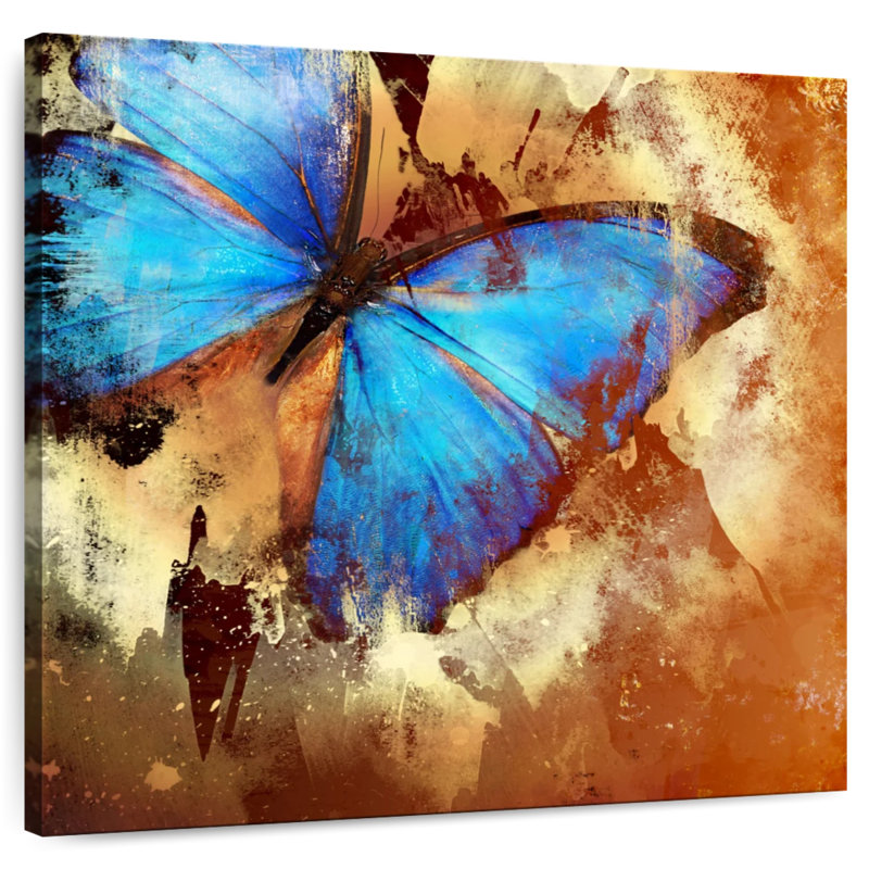 Papillon bleu Brampt, H 33 po x l 33 po