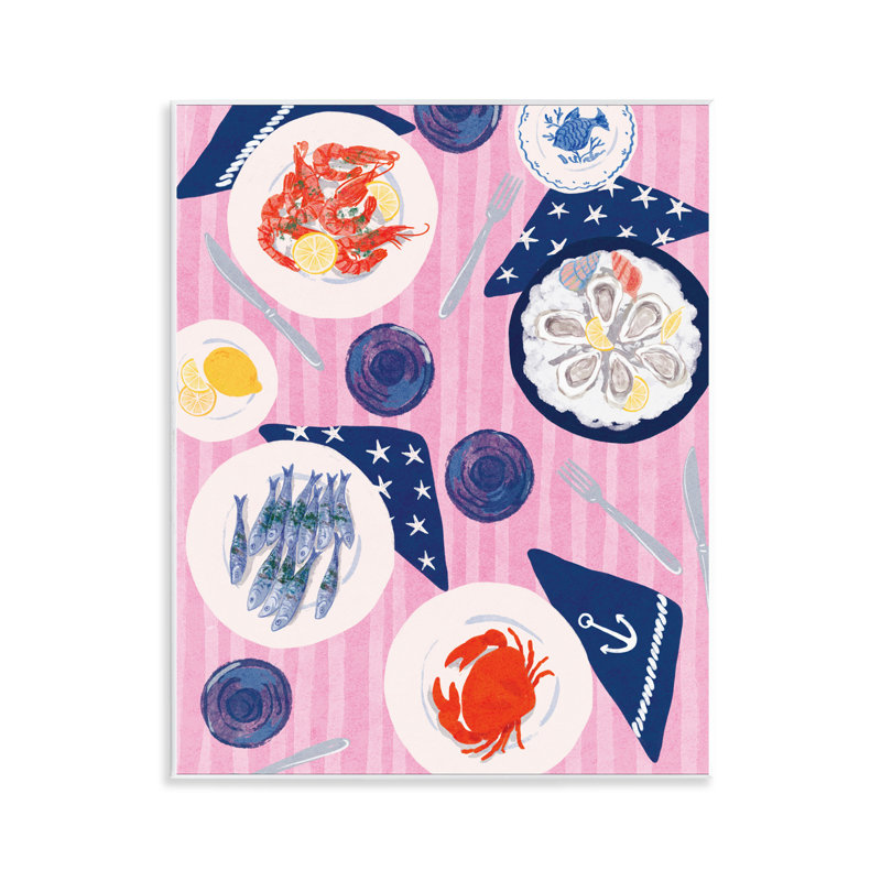  Seafood Plates Table Wall Plaque Art by Be Ni La
