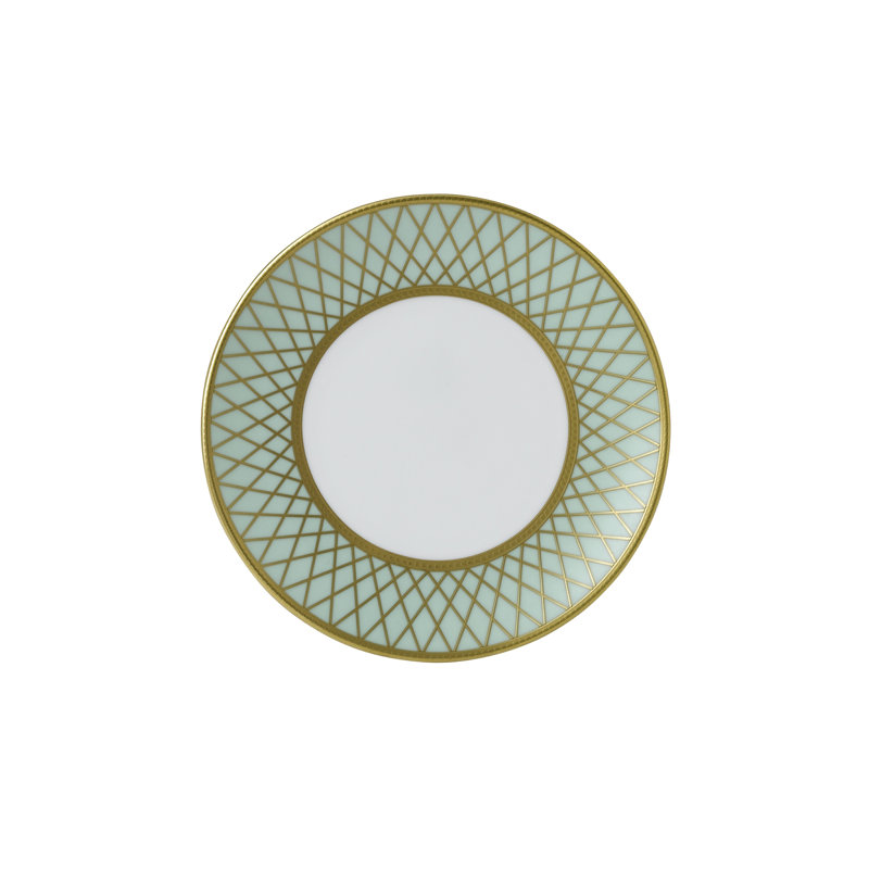 Handmade Bone China Bread And Butter Plate, Mint Green