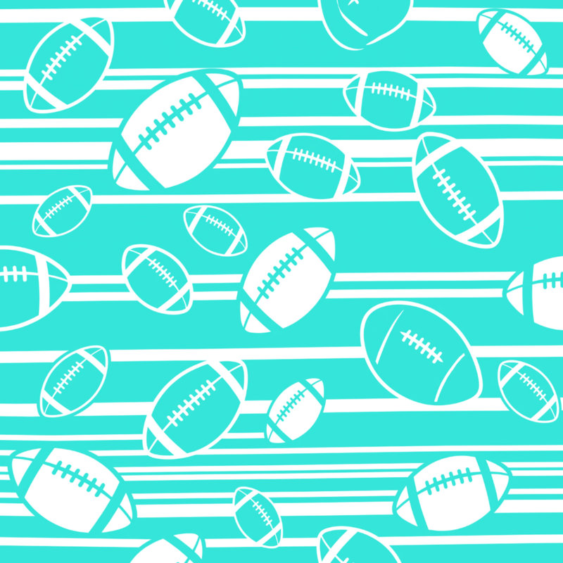 Couvertures rayées de football, L 50 po x H 60 po, Moyen bleu blanc 2