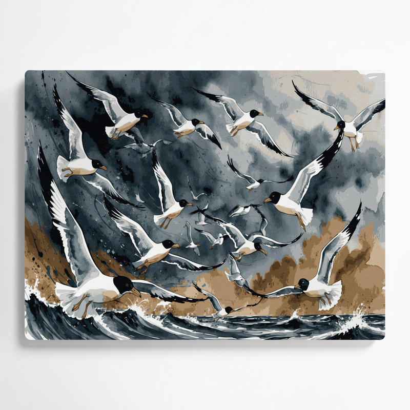Oiseaux, art mural en métal noir, H 11 po x l 14 po