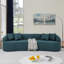 Canapé modulaire incurvé modulaire en tissu de laine d'agneau, style minimaliste moderne, comprimé (aucun assemblage requis), confortable pour le salon et la chambre à coucher-889628875
