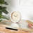 Metal Mechanical Tabletop Clock in White