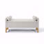Banc de chambre rembourré Anders avec tissu bouclé et pieds en bois massif
