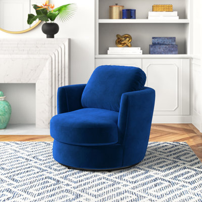 Fauteuil pivotant en velours Pirouette Performance