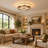 4-Light 19.7" Tiffany Style Flush Mount Ceiling Light