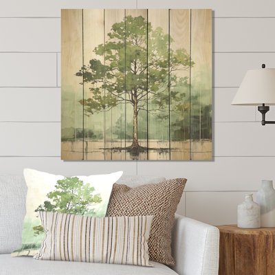 «Green American Basswood Wildlife I», impression sur arbre