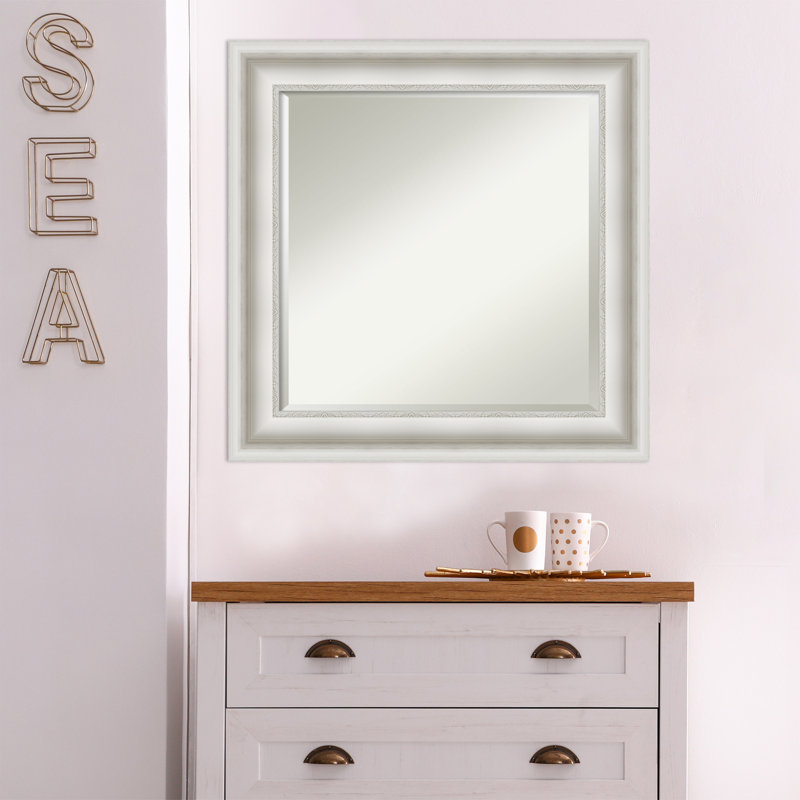 Miroir mural Warren, Blanc, 25,5 po x 25,5 po