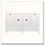 Buffet de rangement 55,1 po avec 4 portes, tablette ouverte, tablettes réglables et crochets doubles-466522458