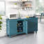 Armoire bleue 60,49 po pour la maison. Fabriqué avec du bois massif. Rangement abondant. Tablettes réglables fournies. Capacité de charge de 330 lb pour le bureau. Unité de rangement 66 portes à 4 portes en stratifié. Bois manufacturé-2104671303