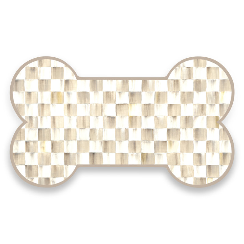 Rosy Check Pup Placemat, Brown/White