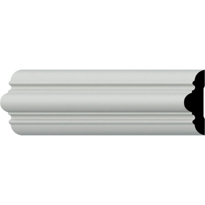 Endurathane Kepler Chair Rail, 2 3/4"H x 1 7/8"P x 94 1/2"L, Factory Primed