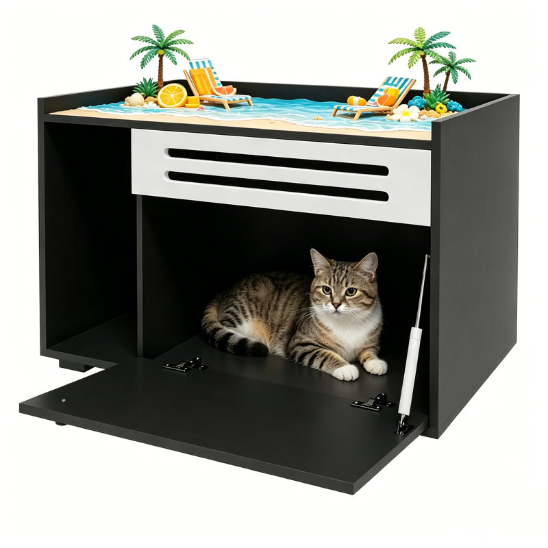 Litter Box Enclosure, Black