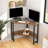 Danielys Corner Metal Base Writing Desk with Power Outlet-1180811210