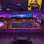 Double Double Space: bureau d'ordinateur noir pour 2 personnes avec structure en métal noir