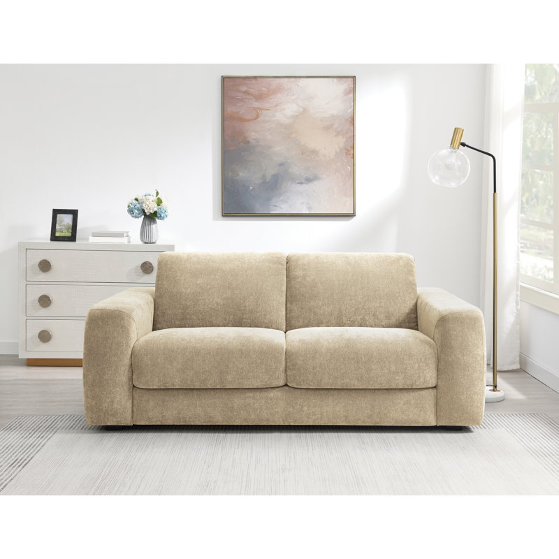 Canapé Amareah avec lit gigogne, Beige