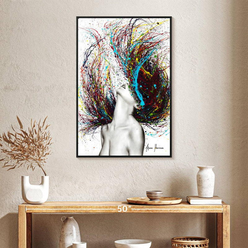 Excite, 25" X 37", Floating Frame Black