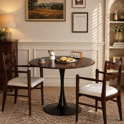 Round Dining Table,Modern Dining Table, Dining Table,MDF Tabletop And Iron Spray-Painted Matte Base,Modern Oval Dining Table,Mid Century Coffee Table