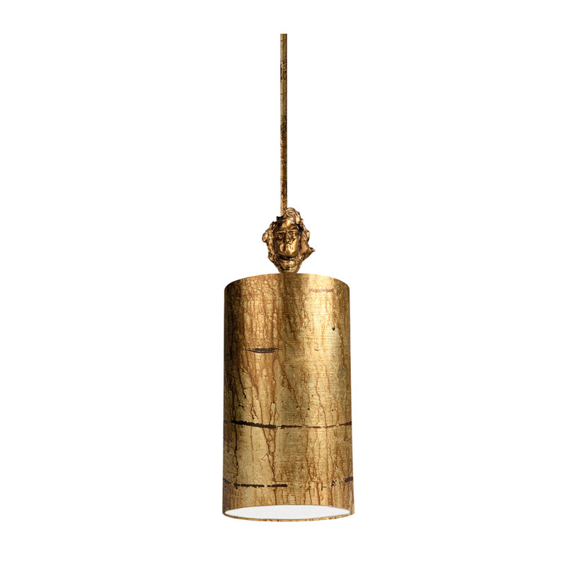 Celeste 1 - Light Cylinder Pendant, Aged Gold