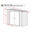 Remise en acier Select, 8 x 4, bleu gris-67124408