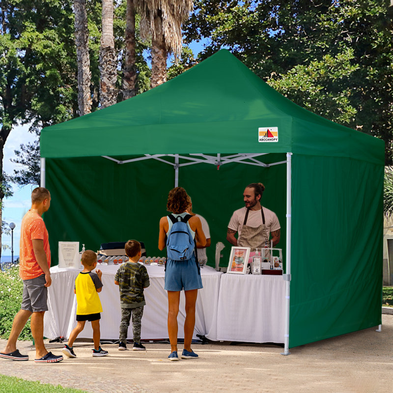 Commercial 10 ft. W x 10 ft. D Instant Shade Pop-Up Canopy The Pop Up Canopies, Forest Green, 10ft x 10ft