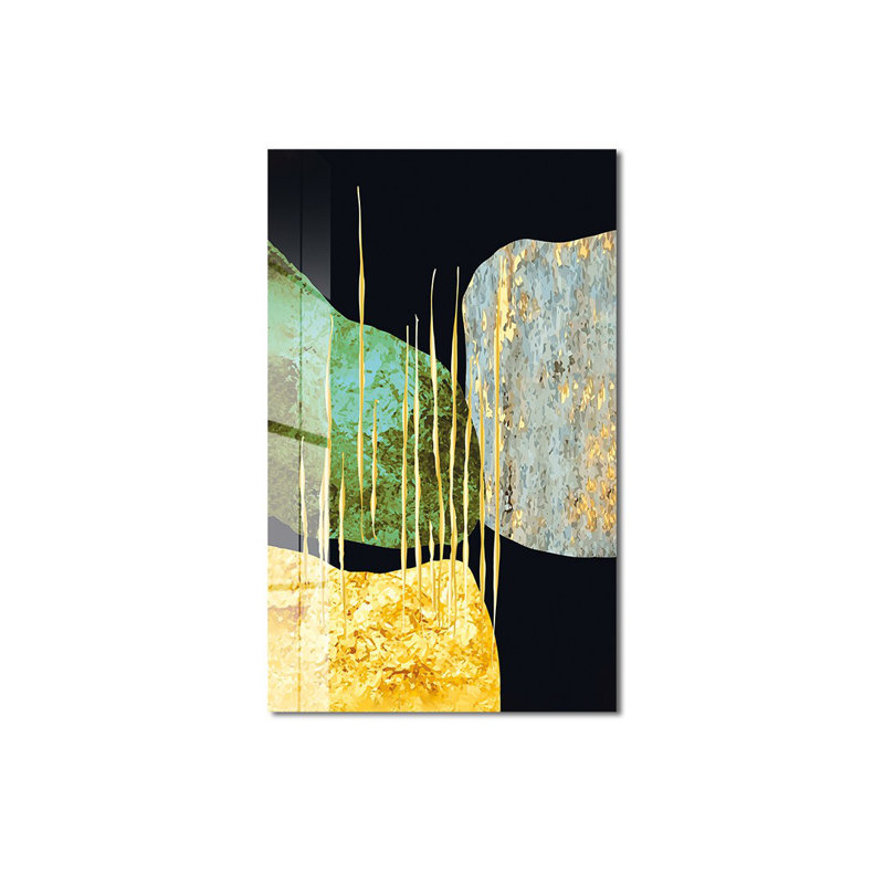 Superbe peinture murale en verre trempé 27,6 po x 39,4 po | 100% verre trempé, épaisseur: 0,16 pouce | Décoration élégante pour le salon ou le bureau, durable et facile à nettoyer, idée de cadeau parfaite