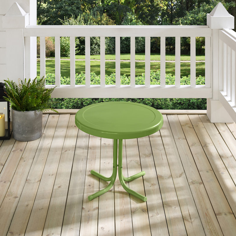 Table d'appoint en acier Burley, Satin vert pastel