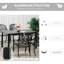 Table d'extérieur rectangulaire de 6 pouces, style patio, pieds en aluminium, noire imperméable, idéale pour le jardin. Table à manger de 6 pouces de style moderne et agréable.