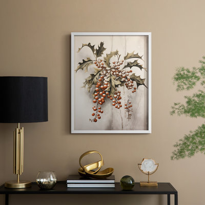 «Christmas Holiday Art DCLxxxx», reproduction d'art encadrée - bois massif