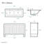 Arles 48 In. Natural Oak, Double Basin Bathroom Vanity With White Ceramic Sink Top