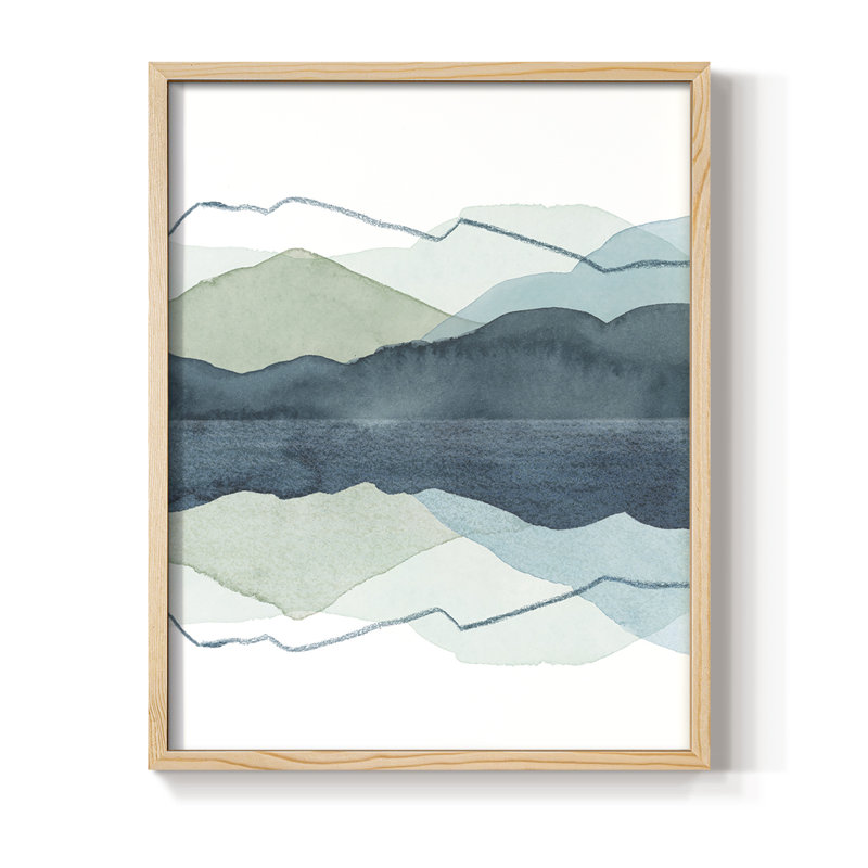 Reproduction encadrée de glaçons II - bois massif, H 15 po x l 12 po