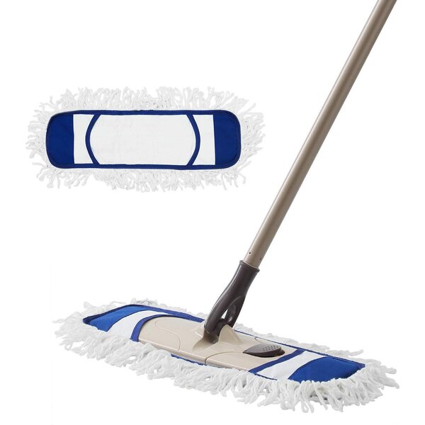 CLEANHOME Dust Mop for Floor Cleaning Microfiber Professional Dry & Wet Flat for