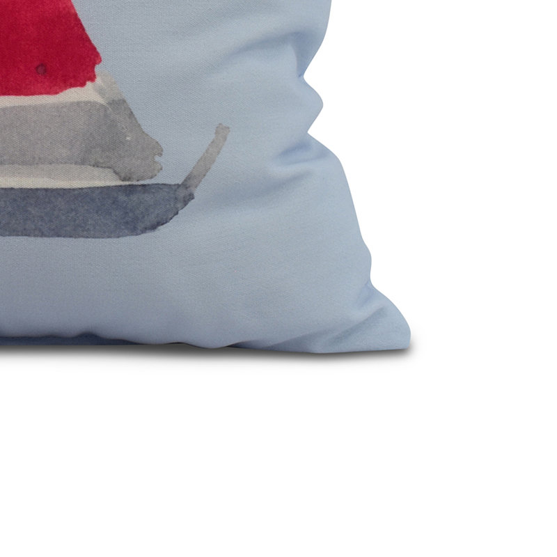 Housse et insert de coussin carré Nantucket, Bleu, 16 po x 1 po