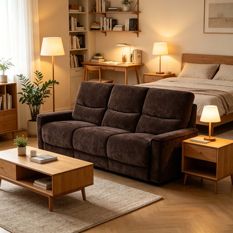 Canapé inclinable Trask, Dark Brown