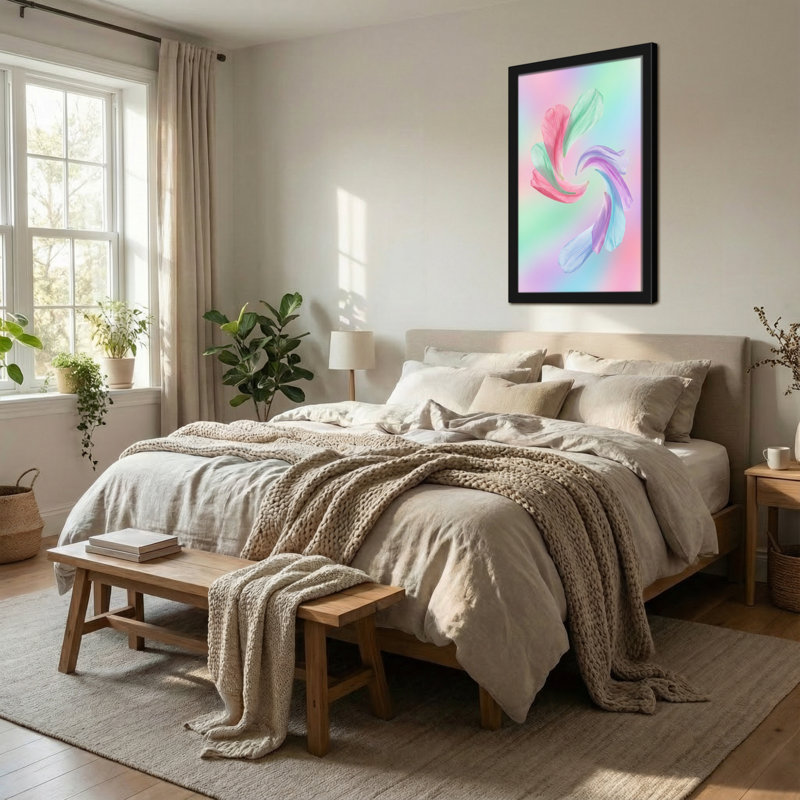 «Plants & Flowers Pastel Petals Swirl», reproduction d'art sur toile, H 12 po x l 18 po