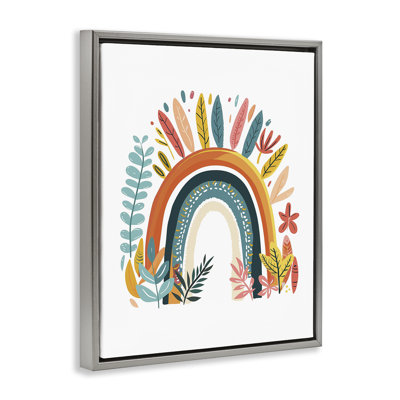  «Boho Rainbow Blooms Floater» par LSR Design Studio