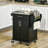 Kitchen Island On Wheels, Rolling Kitchen Cart With Stainless Steel Countertop, Drawer, Towel Rack And Spice Rack, Utility Storage Trolley-297663952