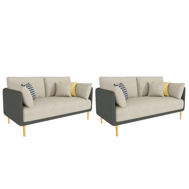 Banc rembourré Casual Cafe, Blanc cassé / vert foncé