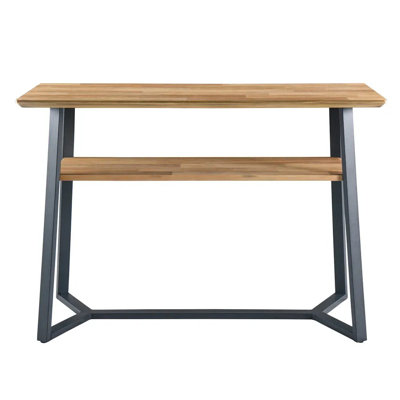 Table Narrow Sofa Table With Shelf, 2-tier