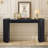 Elegant Modern Console Table With Drawer And Vertical Stripe Design For Living Room Hallway Foyer Entrance Study-355406371