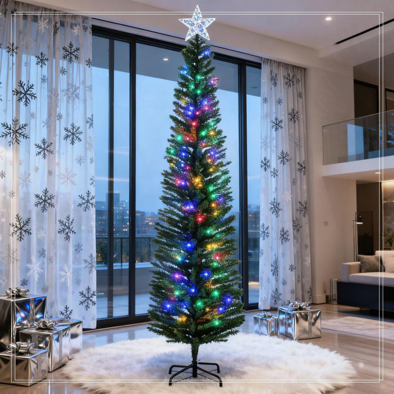 Arbres de Noël artificiels 7 pi, H 7 pi