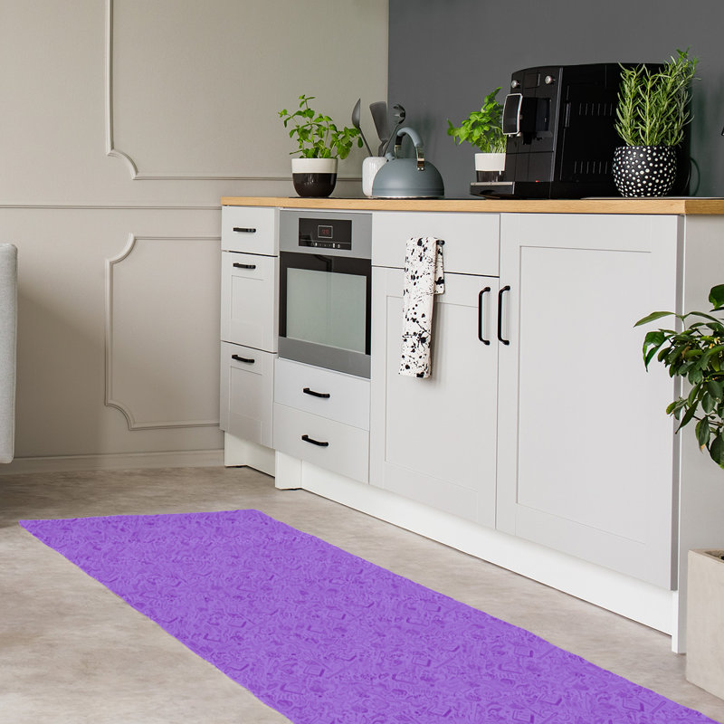Tapis de zone mauve reg patterns, Tapis de couloir 2 pi 6 po x 8 pi
