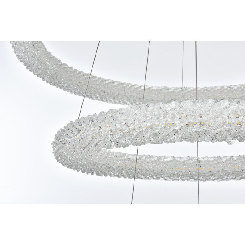 Lustre gradué à 3 lumières DEL Brindalla, Chrome