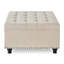 Large Square Storage Ottoman, Upholstered Button Tufted Coffee Table, Cocktail Table-437532145