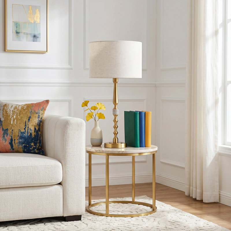 62.5cm Metal Table Lamp, brass