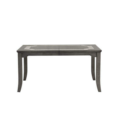 Dabbs Wood Rectangle Dining Table In Gray