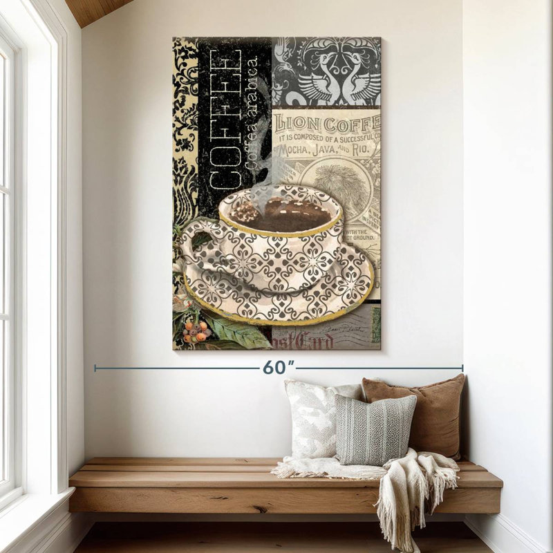 Yarlin Lion Coffee II, 51" H x 34" W