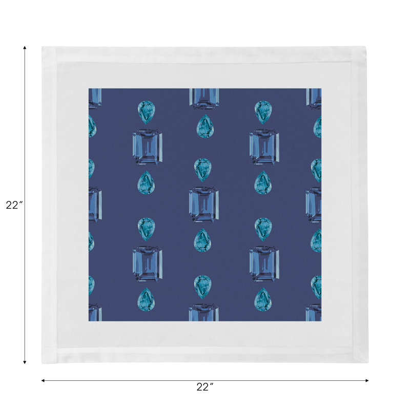 Gem Sapphires Cotton Sateen Dinner Napkins, Blue